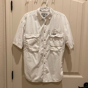 Hook & Tackle Size M Hi-Tech Fishing Gear Shirt Vented Button Down Short Sleeves